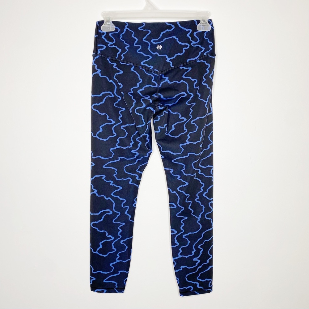 Athleta Elation Train Textured 7/8 Tights Vapor Black Hemisphere Small Petite - Picture 4 of 5